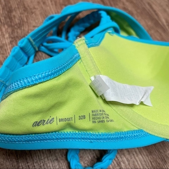 Aerie Bridget Push-up Bikini Top Turquoise - Picture 3 of 4